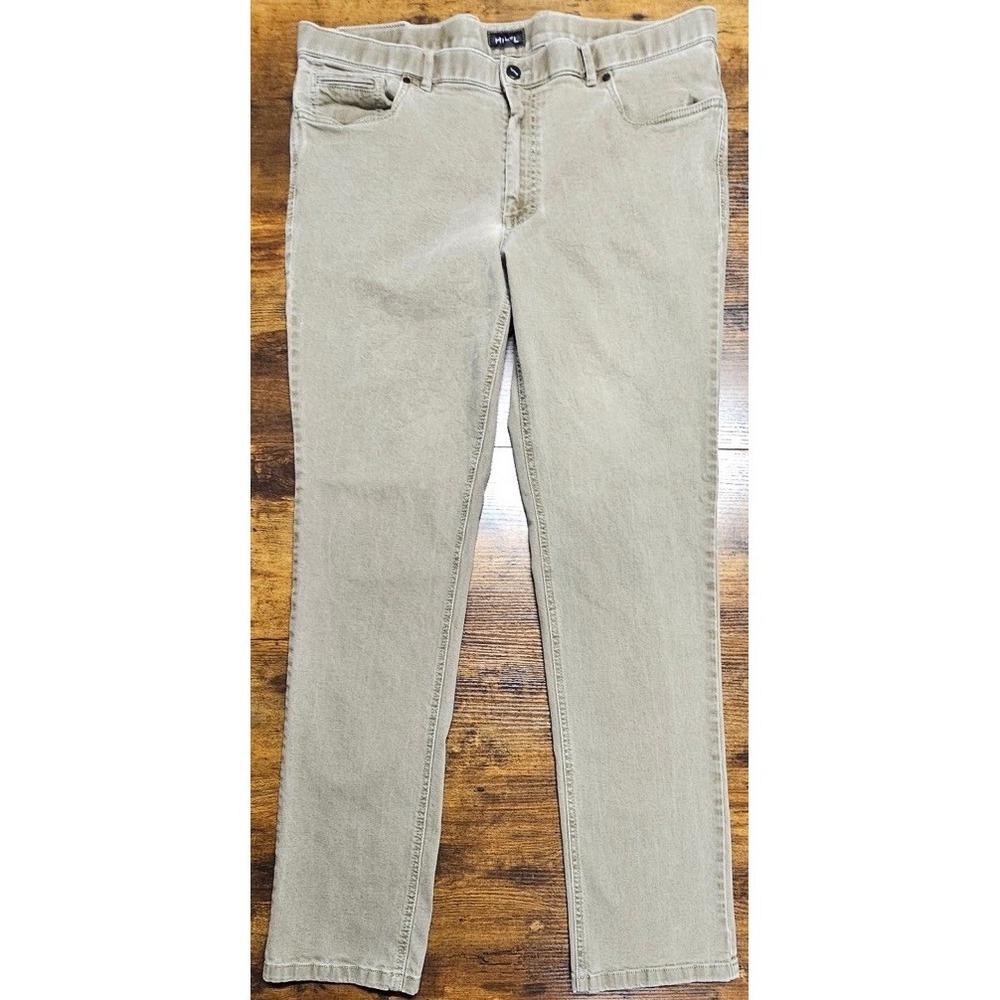 Hiltl Men's Size 40x34 Beige-Khaki-Tan Slim Denim Dude Pants